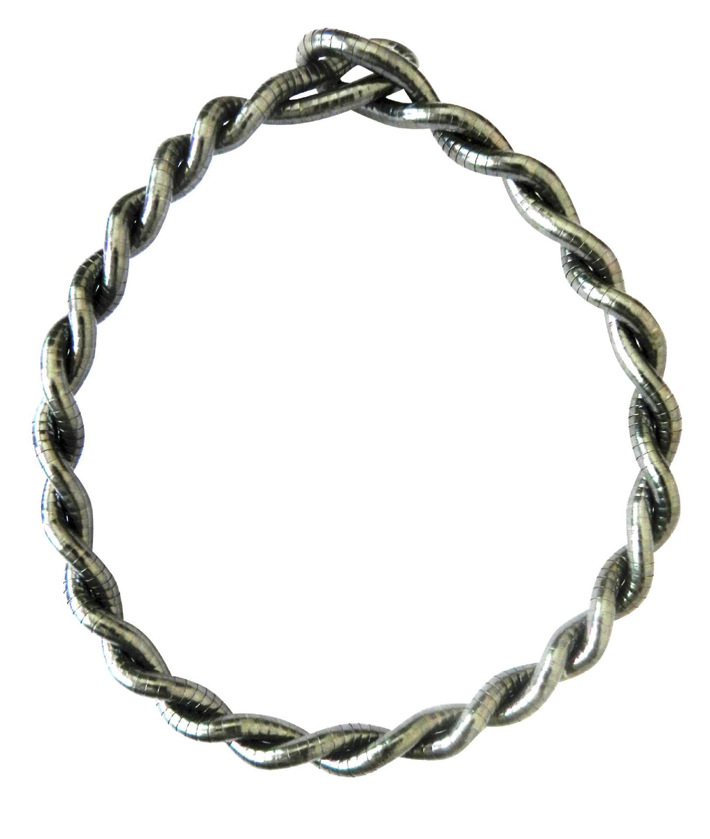 Wrapped Snake Necklace Without Head and Tail90cm White K Iron-plated Irregular Snake Year Necklace Flexible Bendable Snake Bone Necklace