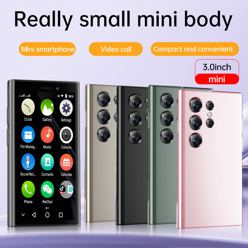 XS24pro Mini Mobile Phone3.0Inch Android Quad-Core Backup Ultra-Small Pocket Traditional Chinese Foreign Language
