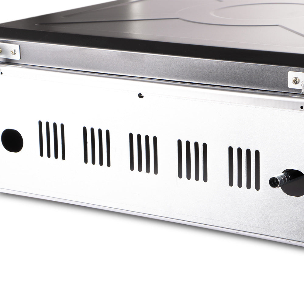 RAF European Standard Full Cover Low Energy Liquefied Gas Tabletop Flameout Protection Glass Rotating Fire Gas Four Burner Panel