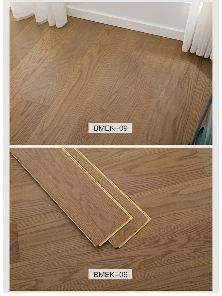 1.9North American Oak AB3.0mm Pure Three-Layer Solid Wood Composite Flooring, Floor Heating, Moisture-Proof, Locking Three-Layer Flooring