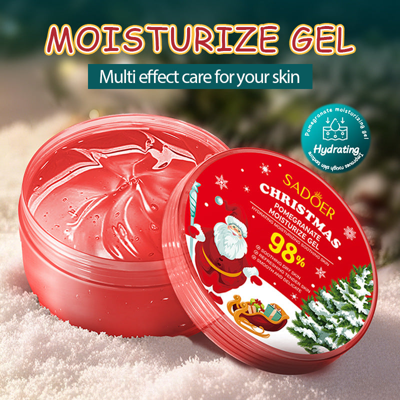 Christmas Red Pomegranate Moisturizing Gel SADOER Moisturizing Aloe Vera Gel Cream Cross-Border Foreign Trade Wholesale