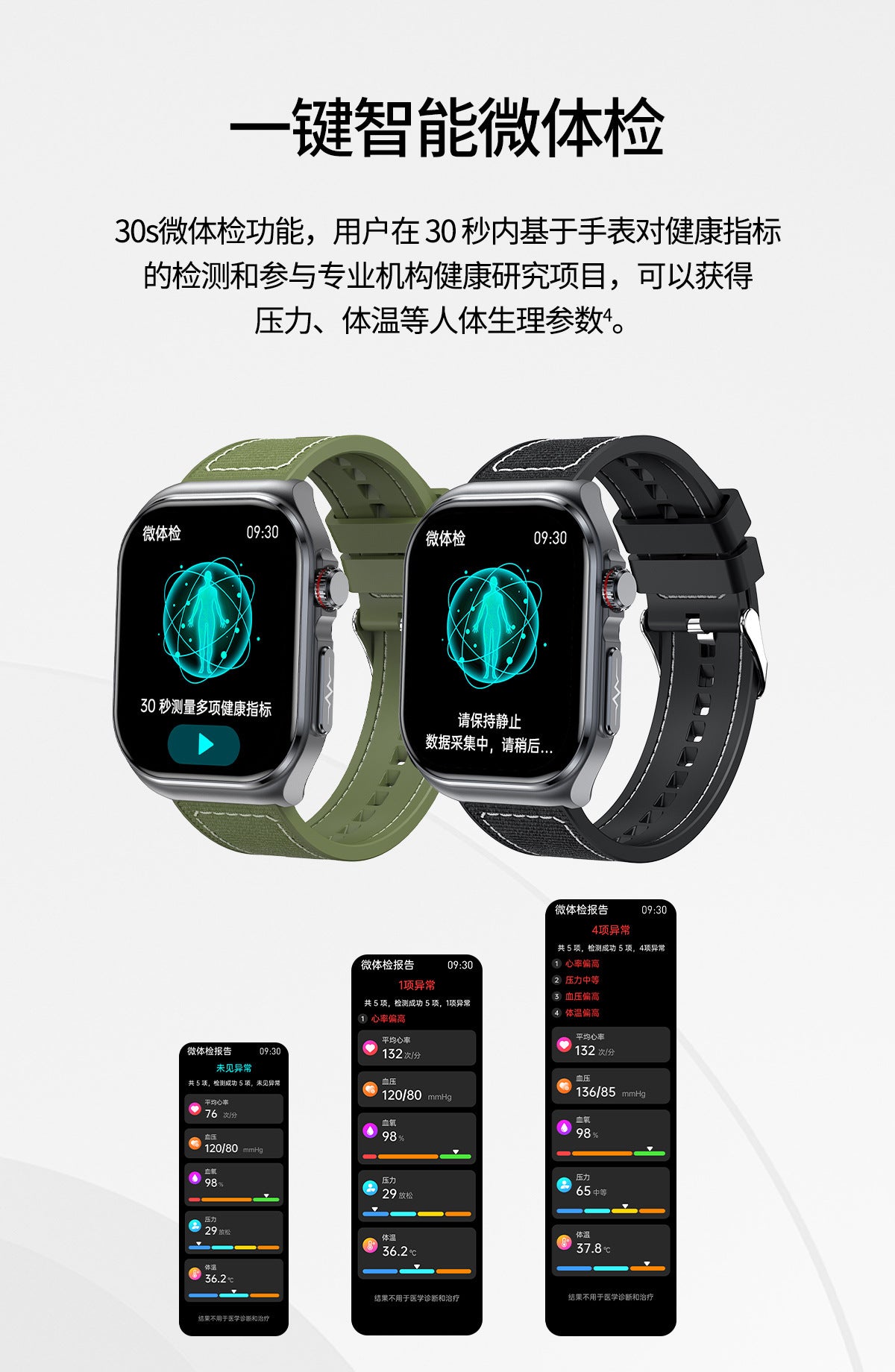 et585Smart Watch Blood Sugar Micro Physiotherapy Mood Fatigue Health Detection Bluetooth Call Smart Watch