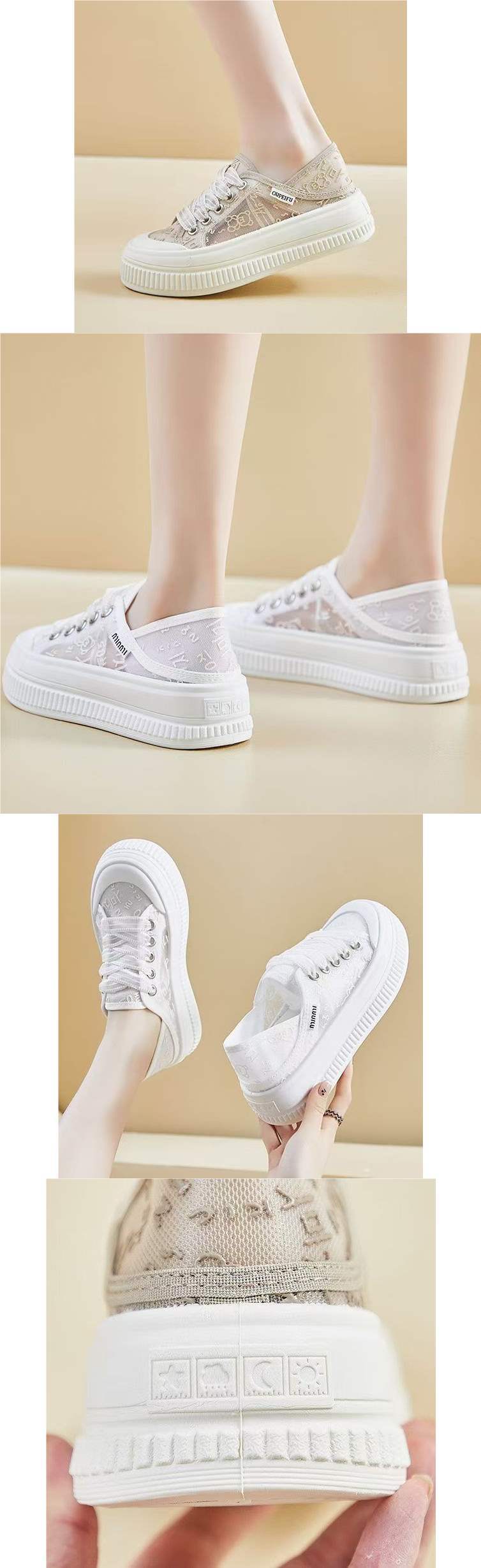 Women's Two-Way Wear Cushioned Biscuit Shoes2025New summer outer wear mesh breathable soft sole casual sports fisherman shoes