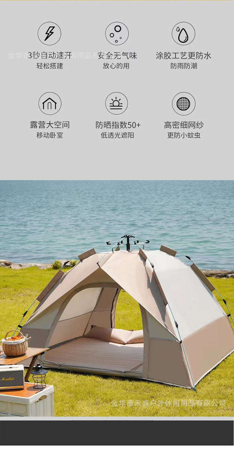 Tent Outdoor Portable Folding Automatic Camping Quick Open Sun Protection Thickened Rainproof Tent Full Set Wholesale