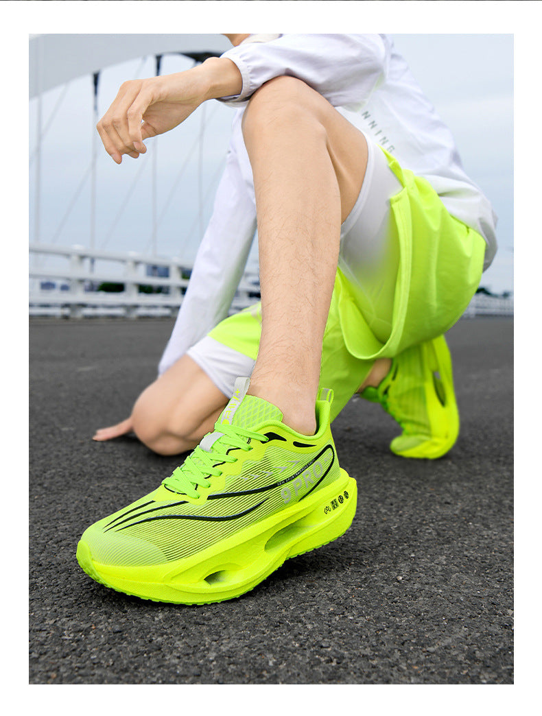 Summer Red Rabbit9PRO New Popcorn Carbon Plate Hollow Running Shoes Breathable Jacquard Comfortable Casual Sports Shoes