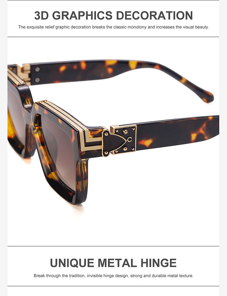 86229Small Frame Sunglasses for Women, European and American Style, Small Size, 0k Rich Man Same Style Sunglasses for Men, Trendy sunglasses