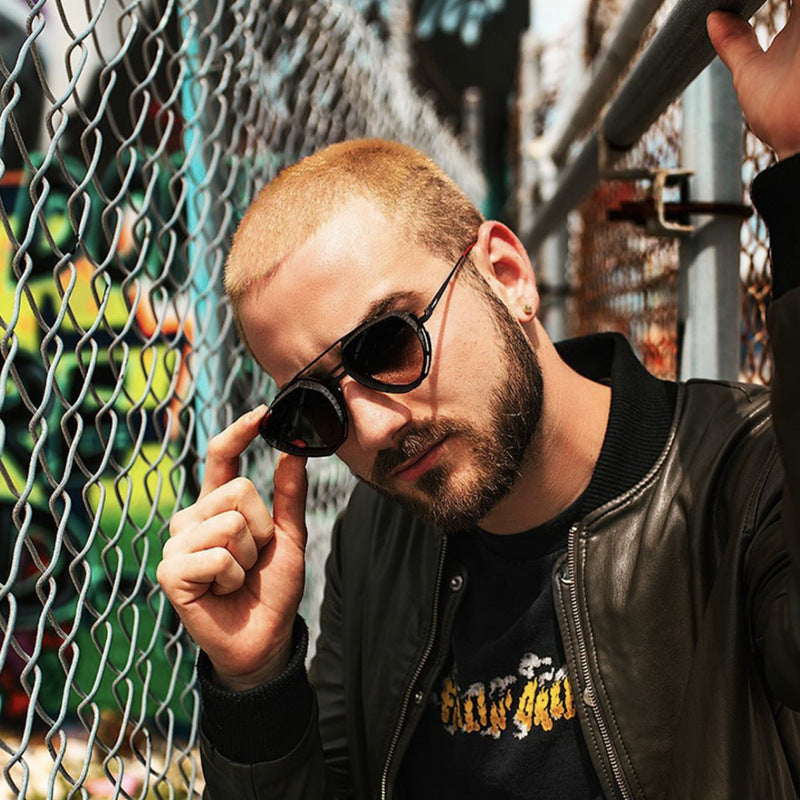 New Hollow Sunglasses for Men, European and American Retro Steampunk Irregular Sunglasses, Fashion Glasses sunglasses