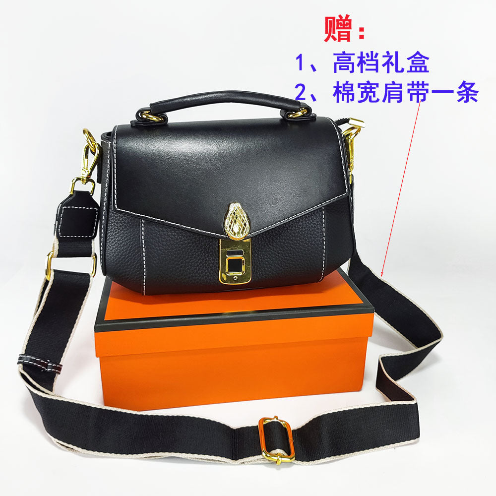 Customized Fingerprint Unlock Bag High-end Fashion Top Layer Cowhide Large Capacity Handbag Crossbody Genuine Leather Women's Bag
