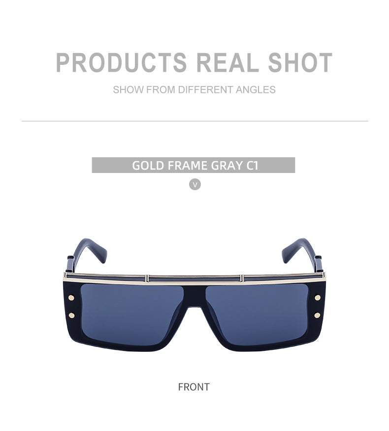 European and American Cyber Steampunk Square Frame Sunglasses for Men Trendy Y2K Wholesale Sunglasses and Eyeglasses sunglasses