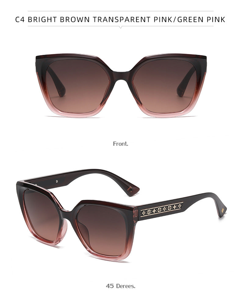 2025New European and American Fashion Large Frame Cat Eye Sunglasses for Women High-end Sunglasses Wholesale sunglasses