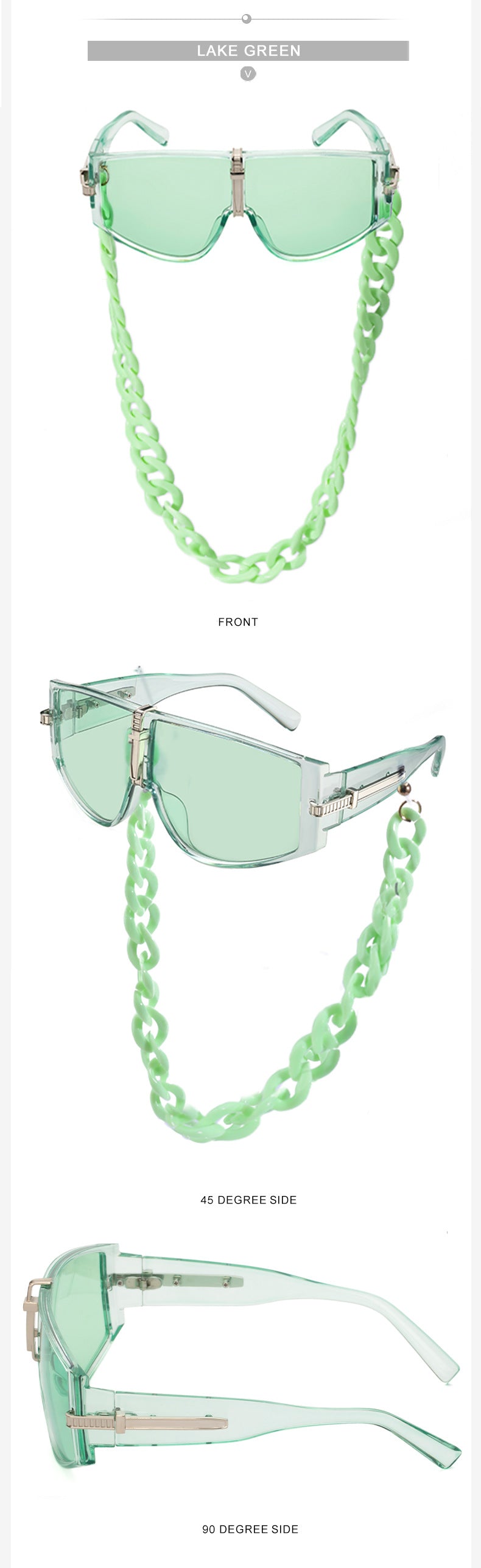 Sunglasses for Women Korean Style Chain Sunglasses Trendy sunglasses European and American Fashion Outdoor Street Style Glasses shade