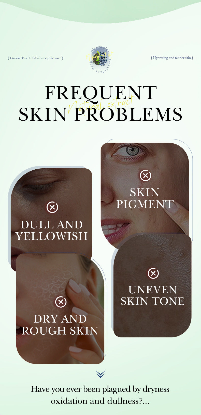 Green Tea Blueberry Rejuvenating Mask BIOAOUA Hydrating and Moisturizing Face Mask Stickers Cross-Border Wholesale