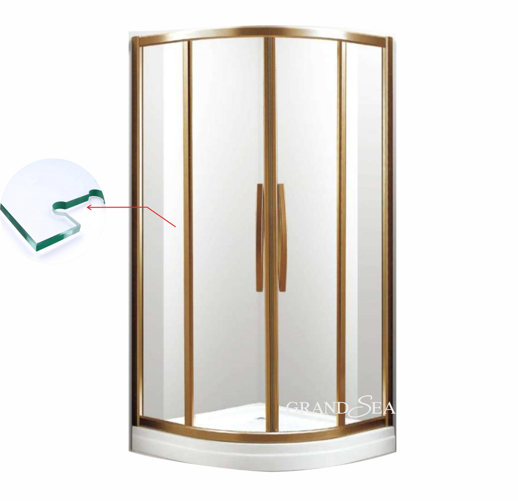 Simple Bathroom Shower Enclosure Tempered Glass Shower Cabin Door Shower Rooms