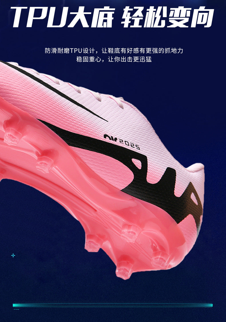 Comfortable football shoes for men and women, teenagers and students AG Spike TF Anti-Slip Breathable Turf Training Sneakers