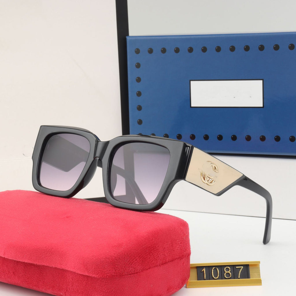 Little Red Book New G Home Sunglasses for Men and Women, Anti-UV, Round Face, Large Frame, Slimming, Driving, Sunshade Sunglasses