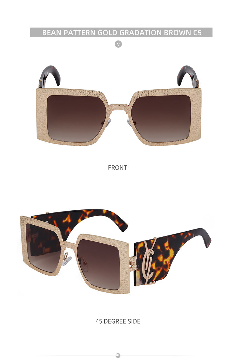 European and American Fashion Large Frame Sunglasses for Women, Sun Protection Outdoor Sunglasses, Wholesale Big Brand Glasses sunglasses