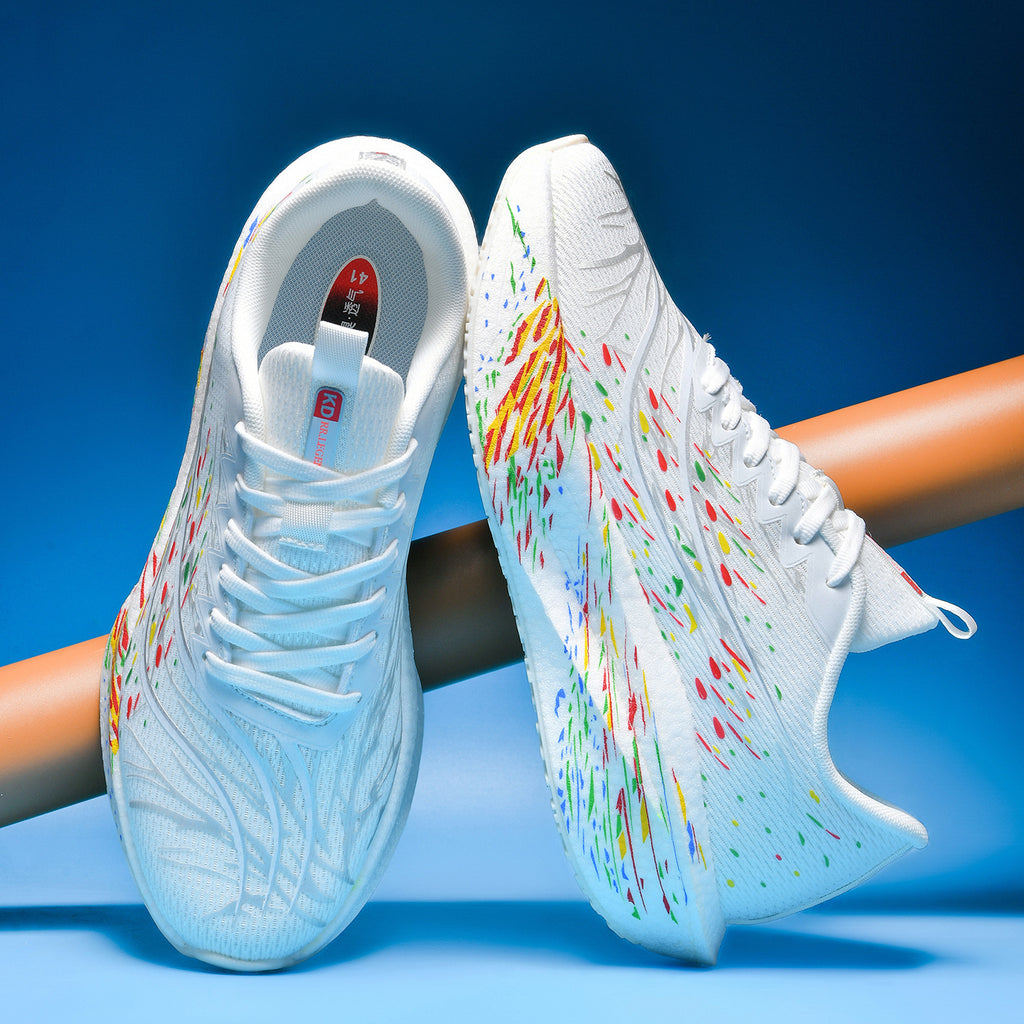 2025New Ultra-Light Shock-Absorbing Soft Sole Sports Shoes for Men and Women, Versatile, Wear-Resistant, Non-Slip, Racing Carbon Plate Running Shoes