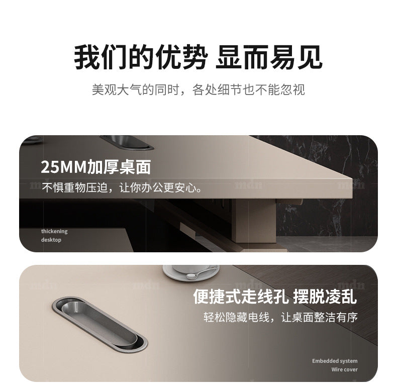 Office Desk Boss Desk and Chair Set Manager Supervisor Light Luxury High-End Office Desk and Chair Set Executive Office Desk