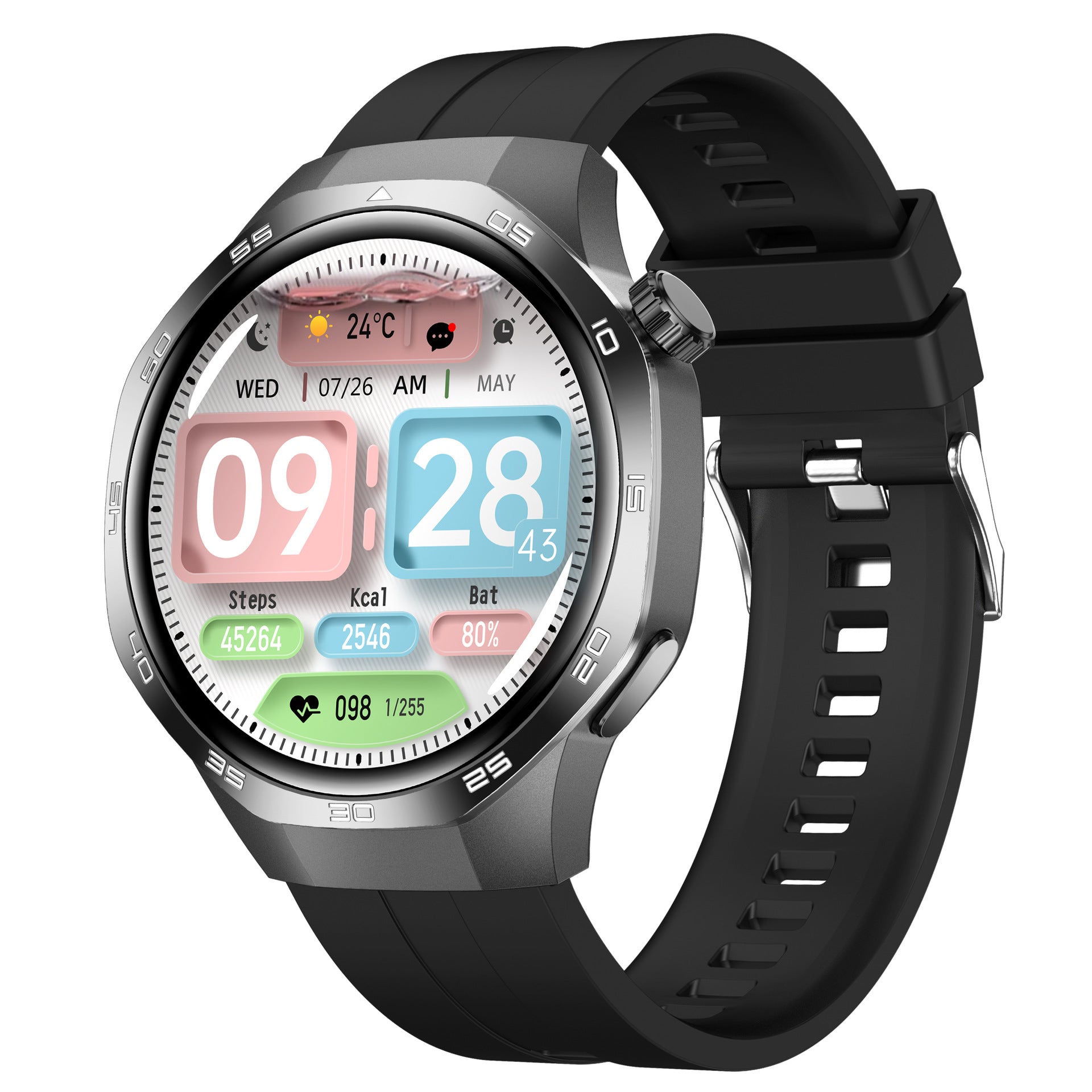 Watch5 Max Smart Watch1.52inch Bluetooth Call, Heart Rate Monitor, Pedometer, Sleep Monitoring, Waterproof, Shockproof, Dustproof Sports