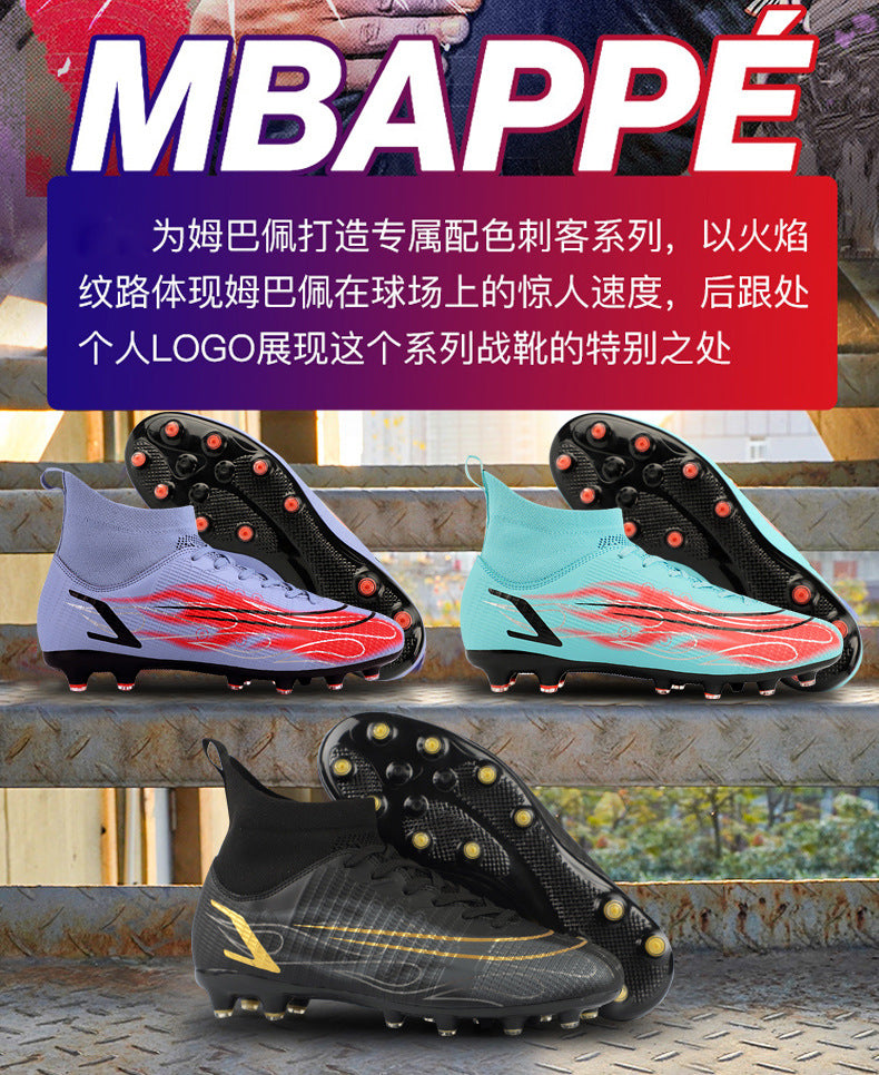 Comfortable football shoes for men and women, teenagers and students AG Spike TF Anti-Slip Breathable Turf Training Sneakers