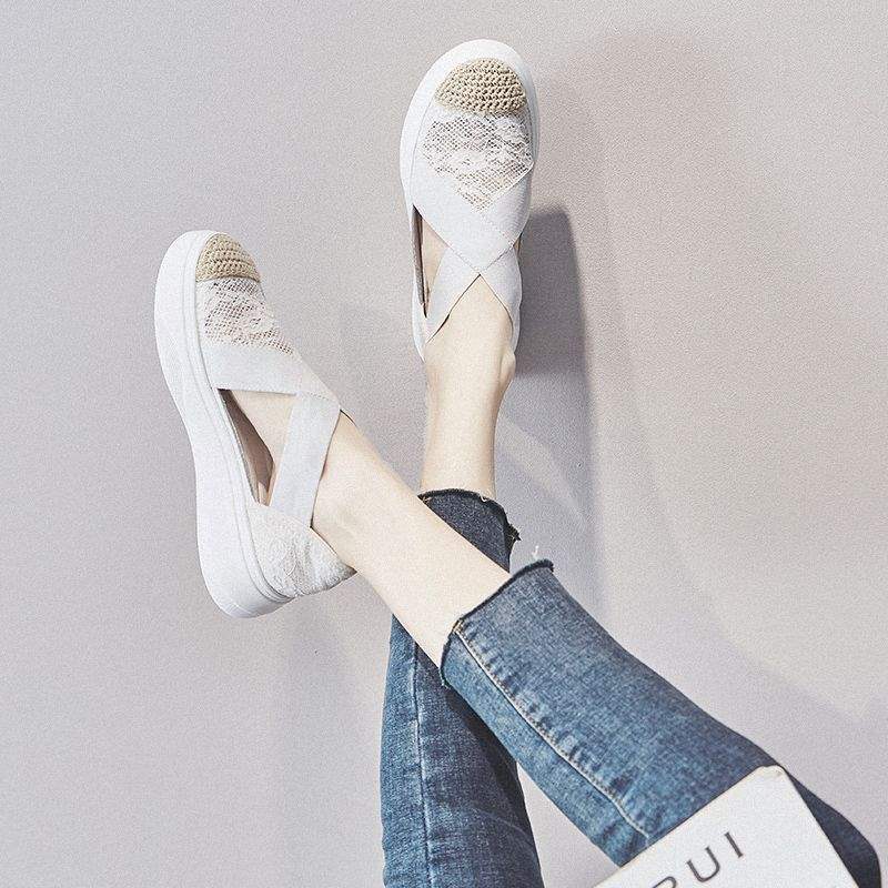 Women's Summer Fisherman Shoes2025New Trendy Hollow Breathable Thick-Soled Platform Shoes Slip-On Loafers Single Shoes