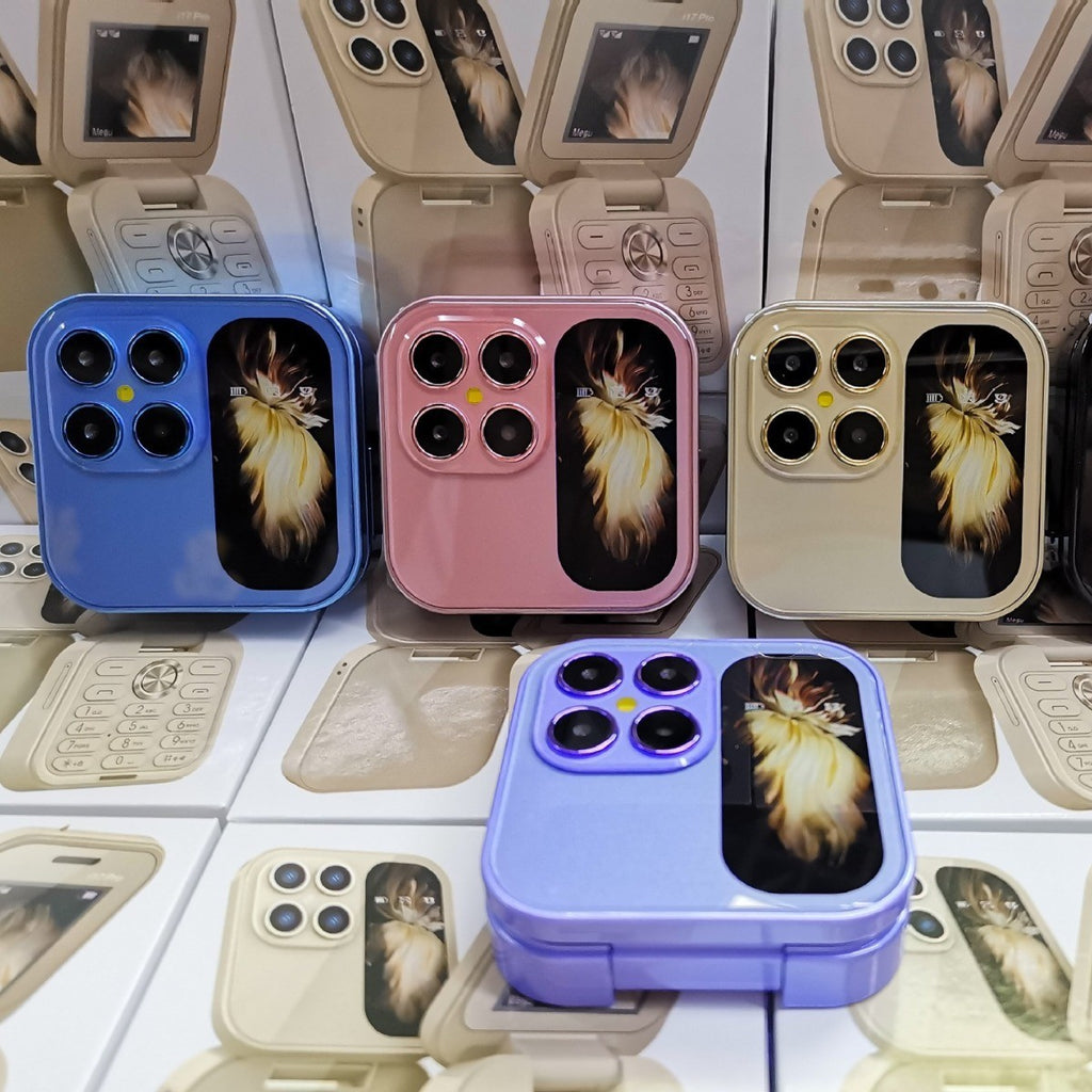 New i17Pro Mobile Phone Multi-Language Folding Flip Cover Foreign Language Phone i16 i15Pro Button Phone