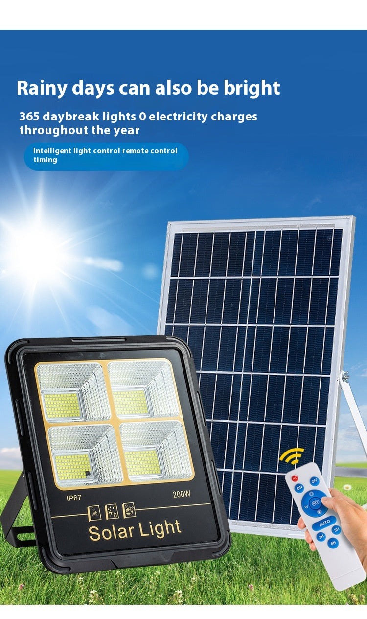 Super Bright LED Solar Flood Light Waterproof IP65 Street Light for Garden for Courtyard Stadium Outdoor Use Factory Direct