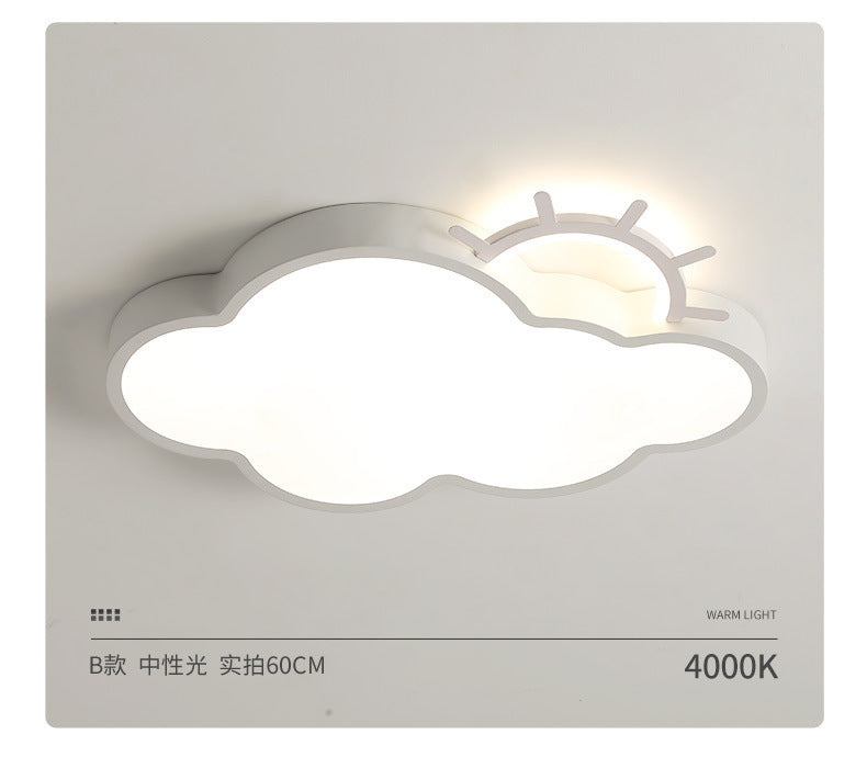 Cloud Lamp Full Spectrum Eye Protection Princess Room Children's Room Bedroom Lighting Personality Ceiling Lamp Modern Simple Cartoon