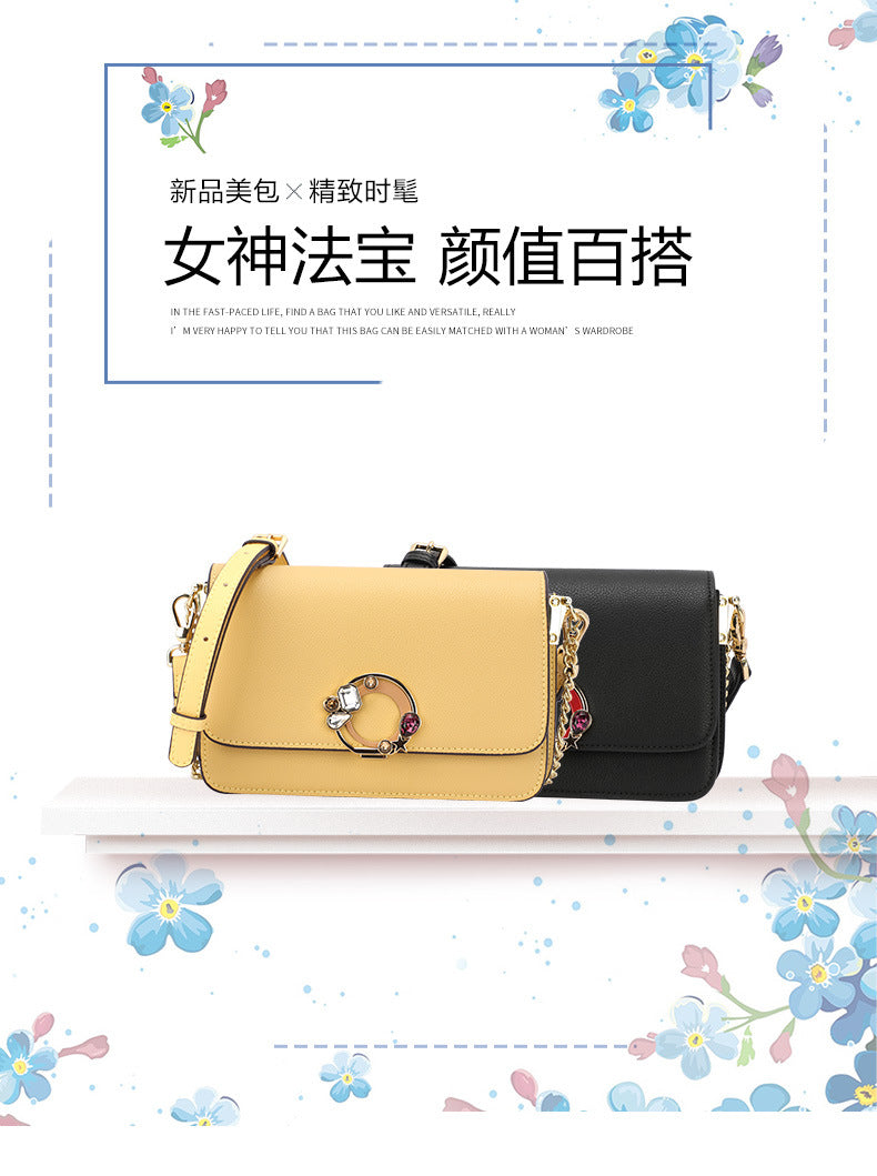 Trolis Luxury Women's Bag Two-Layer Cowhide Small Square Bag Niche Versatile Single Shoulder Crossbody Chain Women's Bag Manufacturer