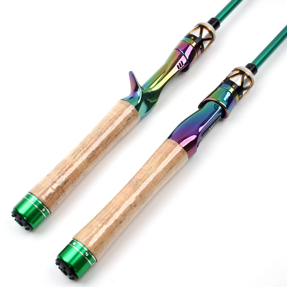 E-commerce Ultra-short Carbon Fiber Shrink UL Portable Lure Rod Electroplated Telescopic Stream Lure Rod
