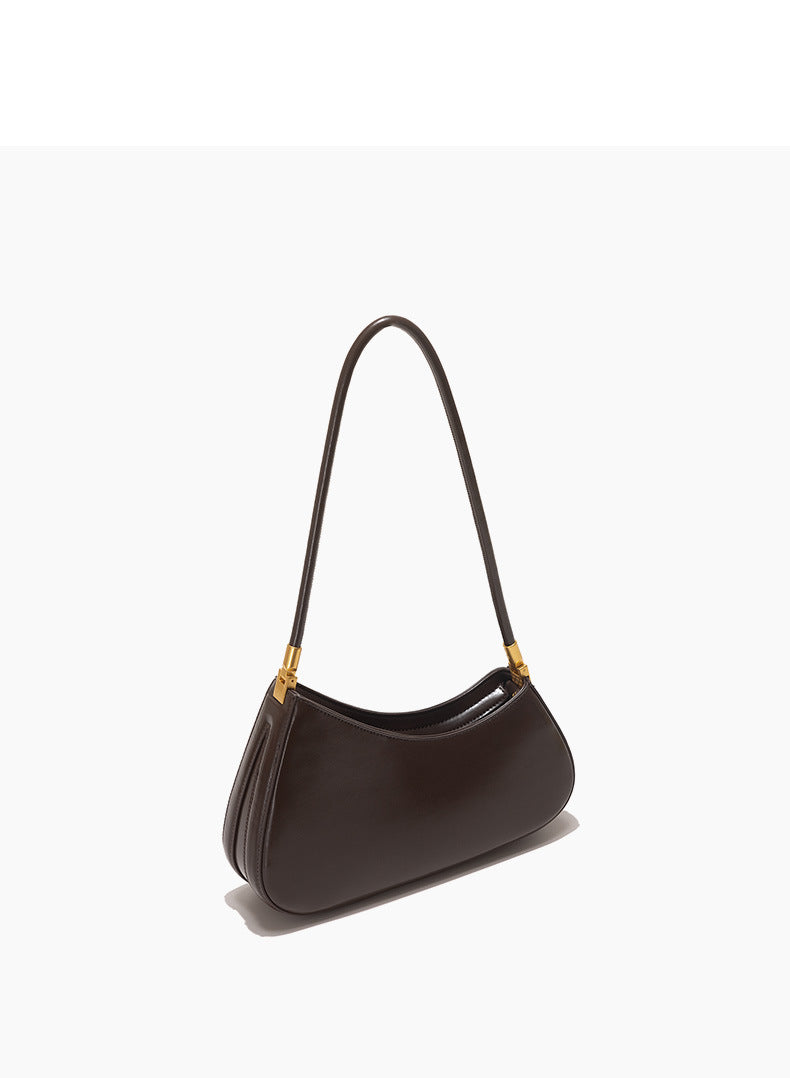 European and American Niche French Retro Underarm Fashion Women's Bag Light Luxury Simple Large Capacity Handbag Women's Single Shoulder Baguette Bag