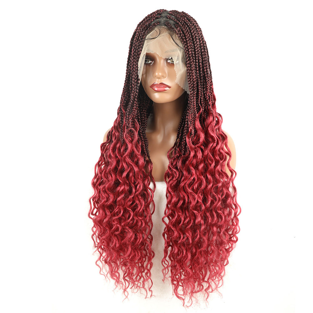 Women's Wig European and American Style Full Lace Three-Strand Braid Synthetic Hair Wig