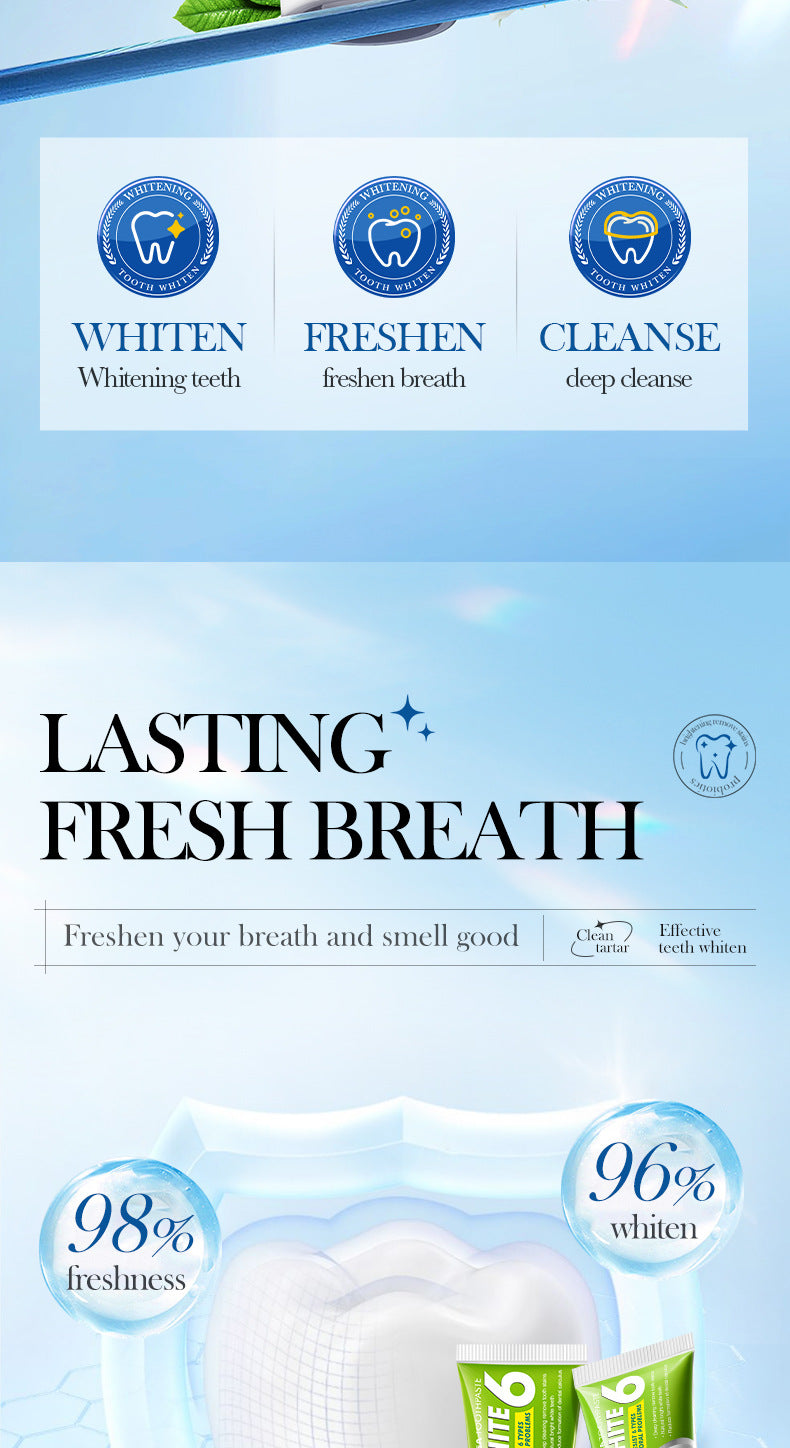 Full English Plant Fruit Probiotic Toothpaste SADOER Oral Whitening Teeth Gum Care Toothpaste  Wholesale