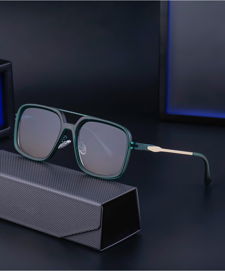 2025New style sunglasses for men with a high-end feel, vintage driving sunglasses, square frame glasses wholesale