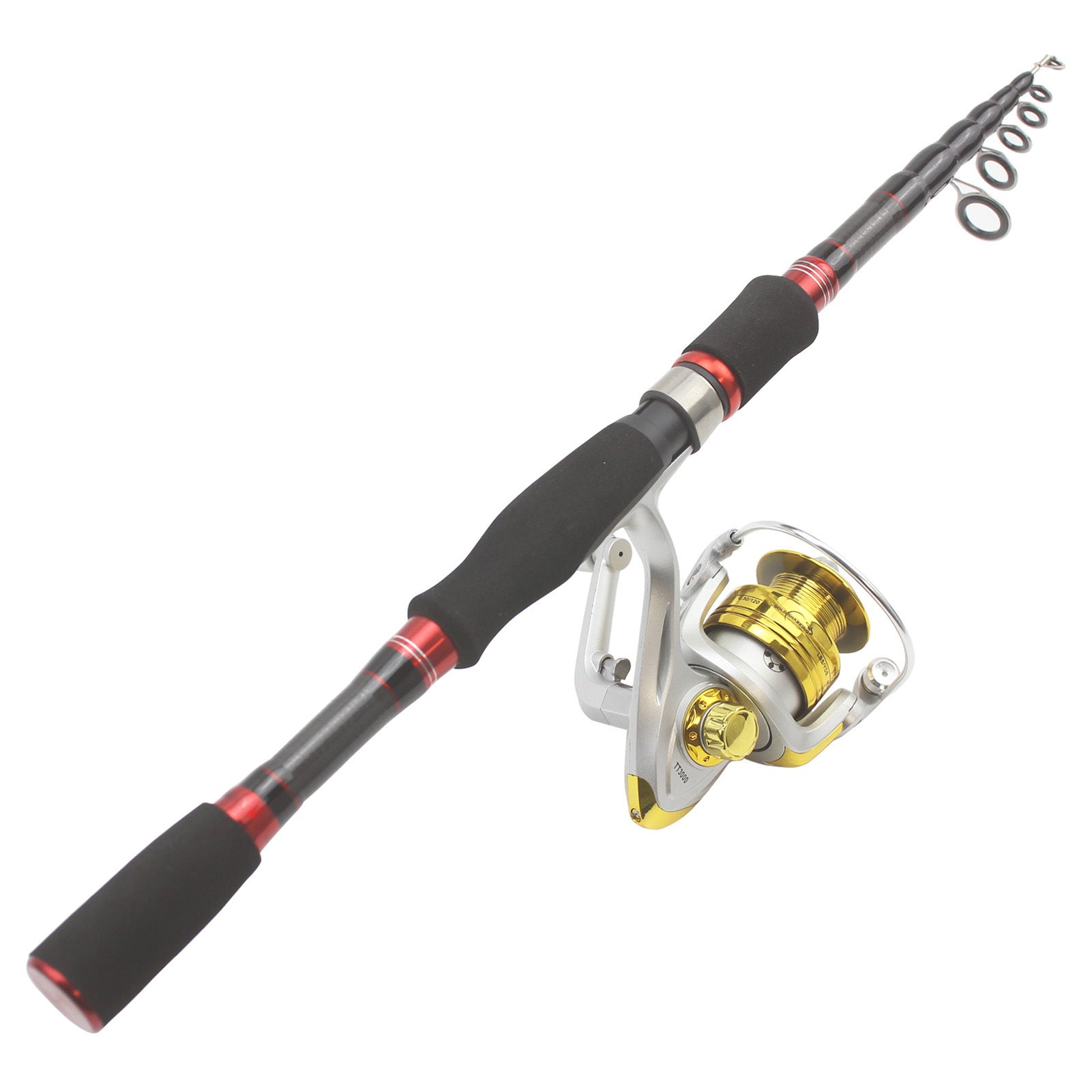 Carbon Fiber Telescopic Lure Rod Short Section Telescopic47Centimeter sea rod can be used FBA Overseas Warehouse Fishing Gear