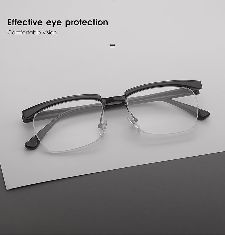 Tom Hardy's Legend of the Underground Half-Frame Glasses Frame High-End Blue Light Blocking Optical Glasses Internet Celebrity Style