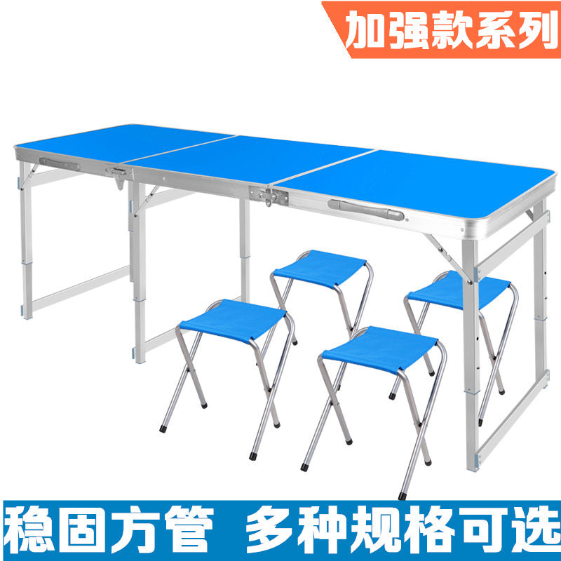 In Stock Dropshipping Outdoor Folding Table Aluminum Alloy Simple Square Table Camping Stall Folding Table Portable Stall Table