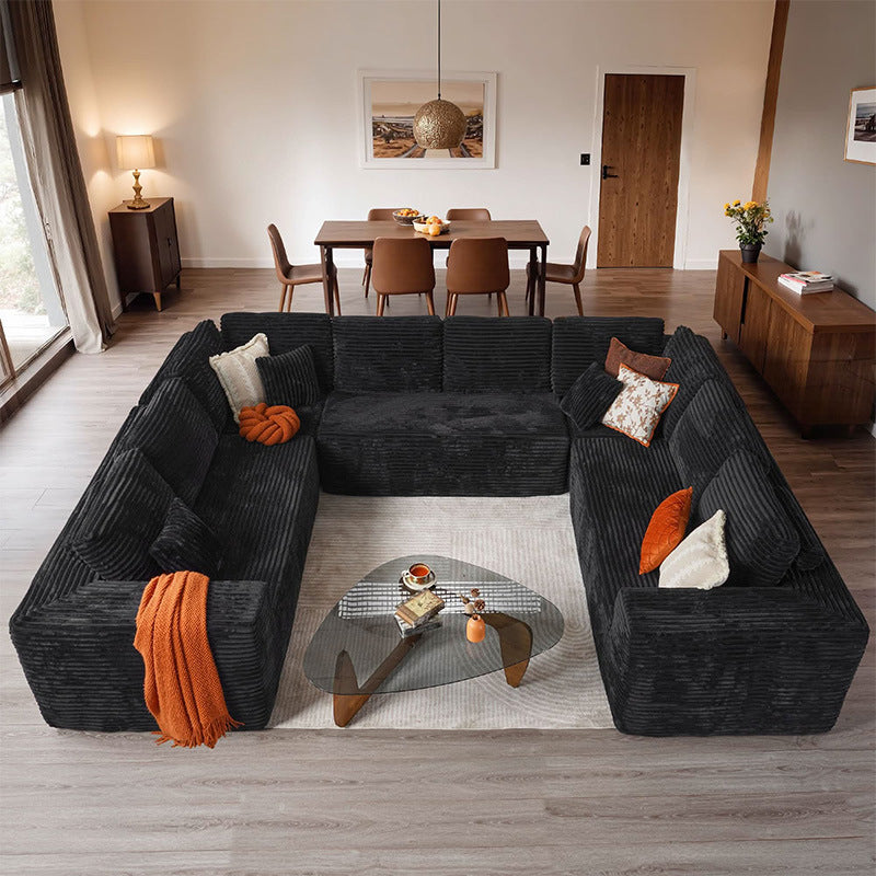 Exclusive Supply Chaise Lounge Fabric Sofa L Type Rabbit Fur Plush Living Room Compression Sofa Compression sofa