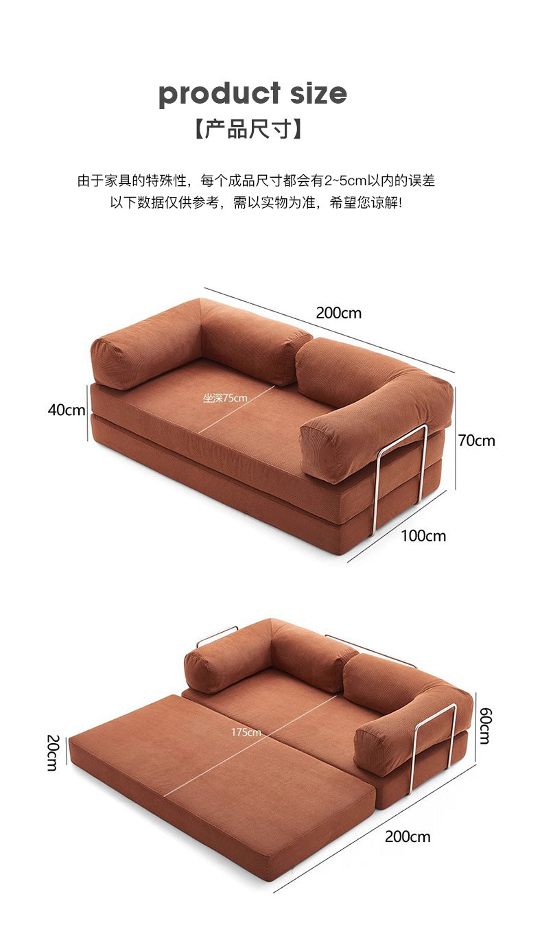 Compression Sofa Fully Detachable Washable Fabric Corduroy Modern Straight Row Sofa Lazy Compression Sofa Shipping and tax not included
