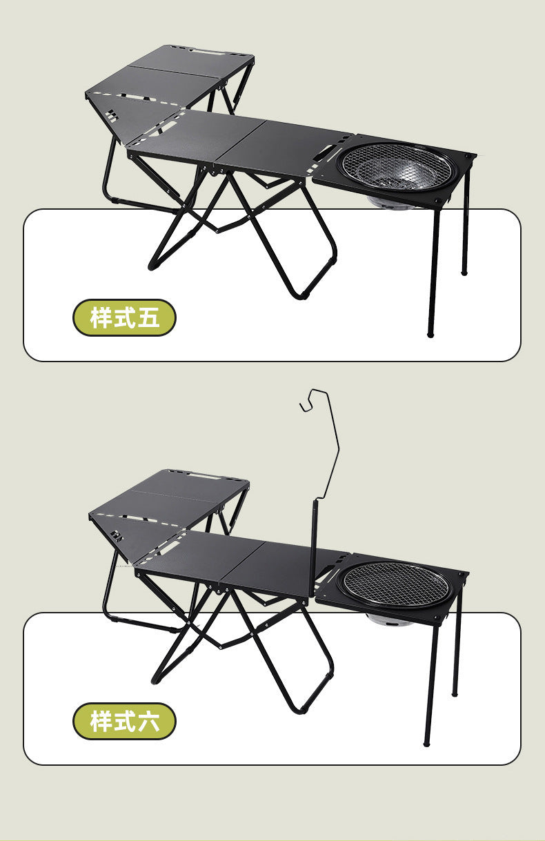 Multifunctional Patchwork IGT Tactical Table Outdoor Portable Folding Table Camping Equipment Splicable Lightweight Table