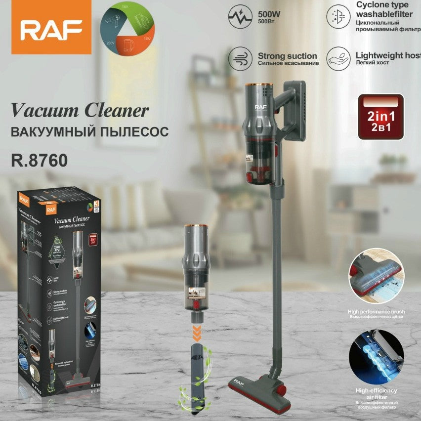 RAF EU Standard Corded Vacuum Cleaner for Home Use, Handheld High Power Portable Vacuum with Integrated Large Suction R8760