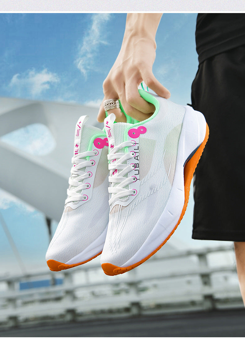 Summer Men's Fashion Breathable Sneakers Student Outdoor Trendy Lace-up Thick-soled Low-top Casual Running Shoes