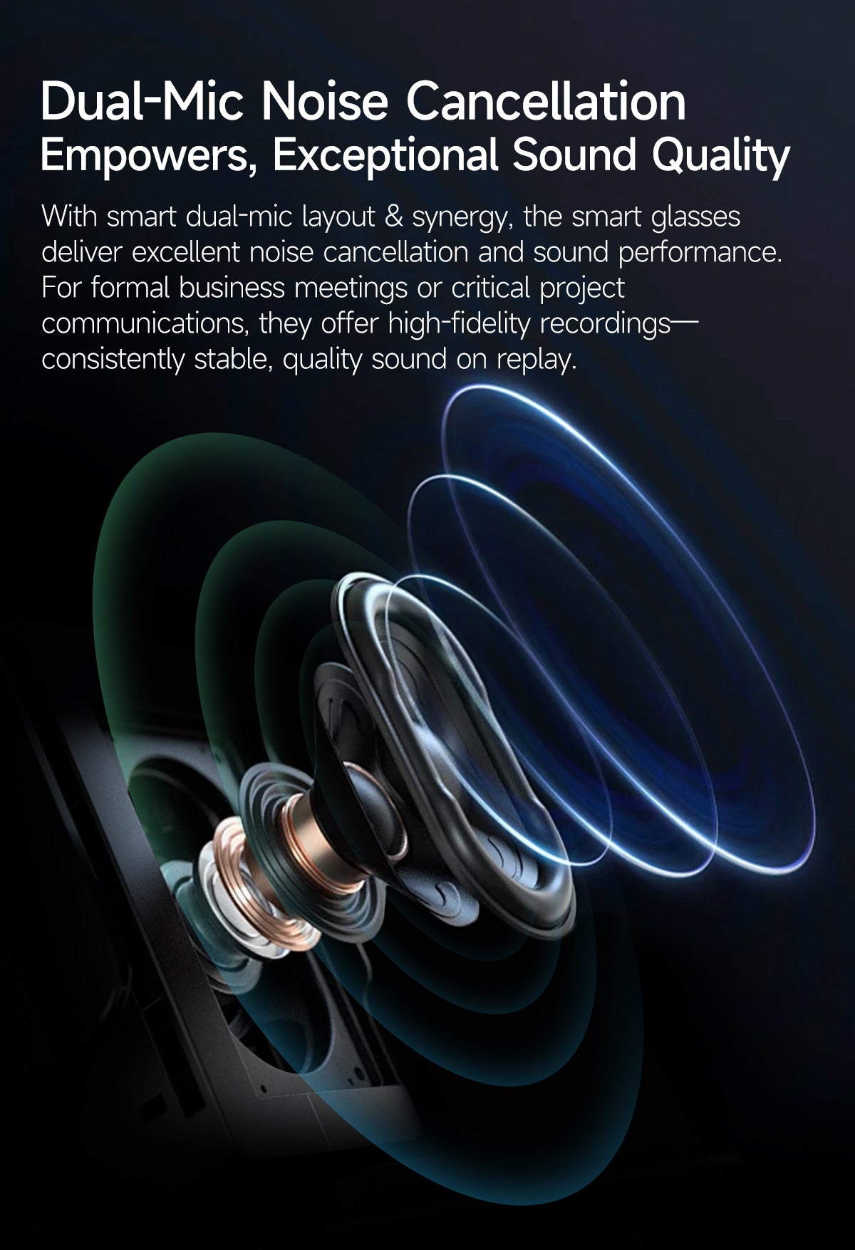 W630Smart Glasses800Megapixel photochromic lens with image stabilization for video recording AI Simultaneous Translation Recognition