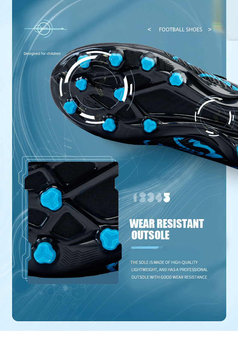 2025New Football Shoes for Men and Women, Medium and Large Children, Students, Long Spike Training Shoes, Youth Grass and Artificial Grass Field Sports