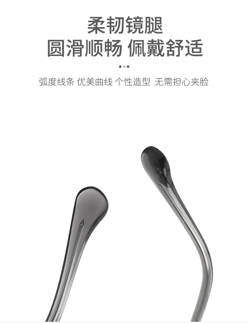 New Pure Titanium Thick Edge Glasses Frame Fashionable Polygonal Unisex Student Glasses Frame Metal Frame Dark Square Frame