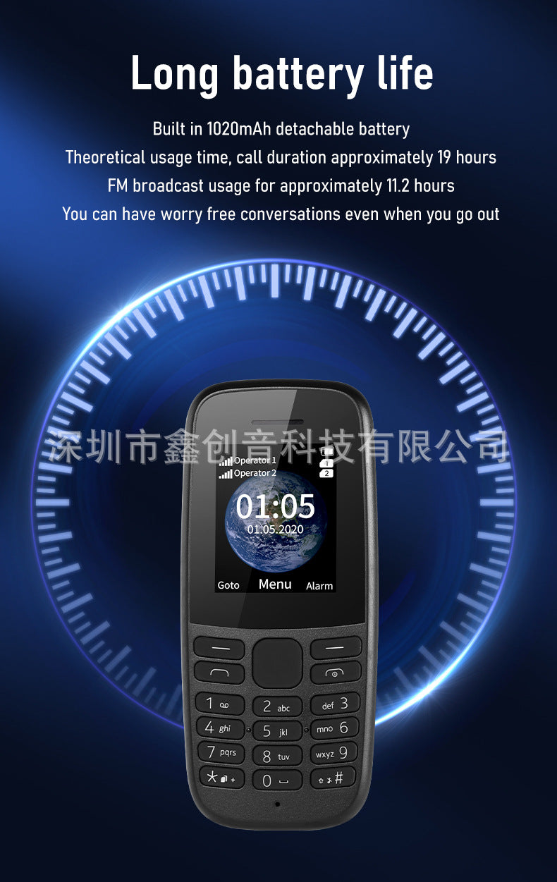 105straight button phone  foreign trade mobile phone 2G Afri