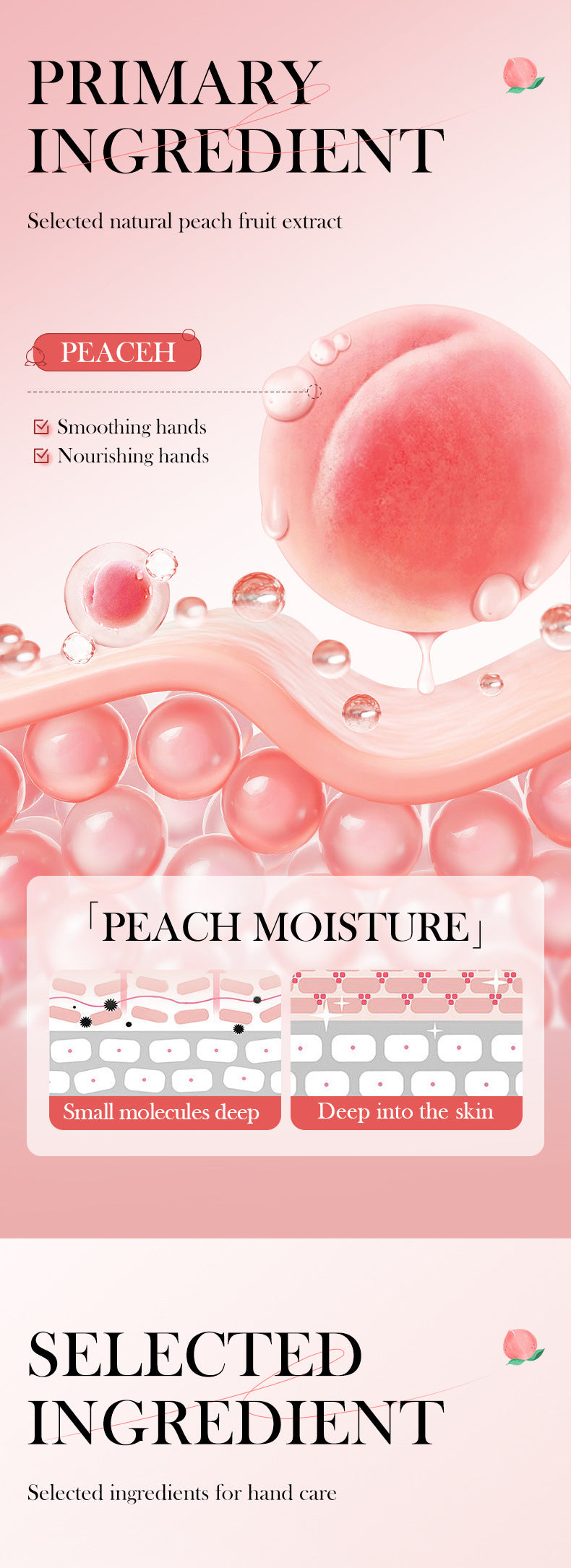 Pure English Hand Cream Box SADOER Avocado Peach Grapefruit Hydrating Hand Cream  Wholesale