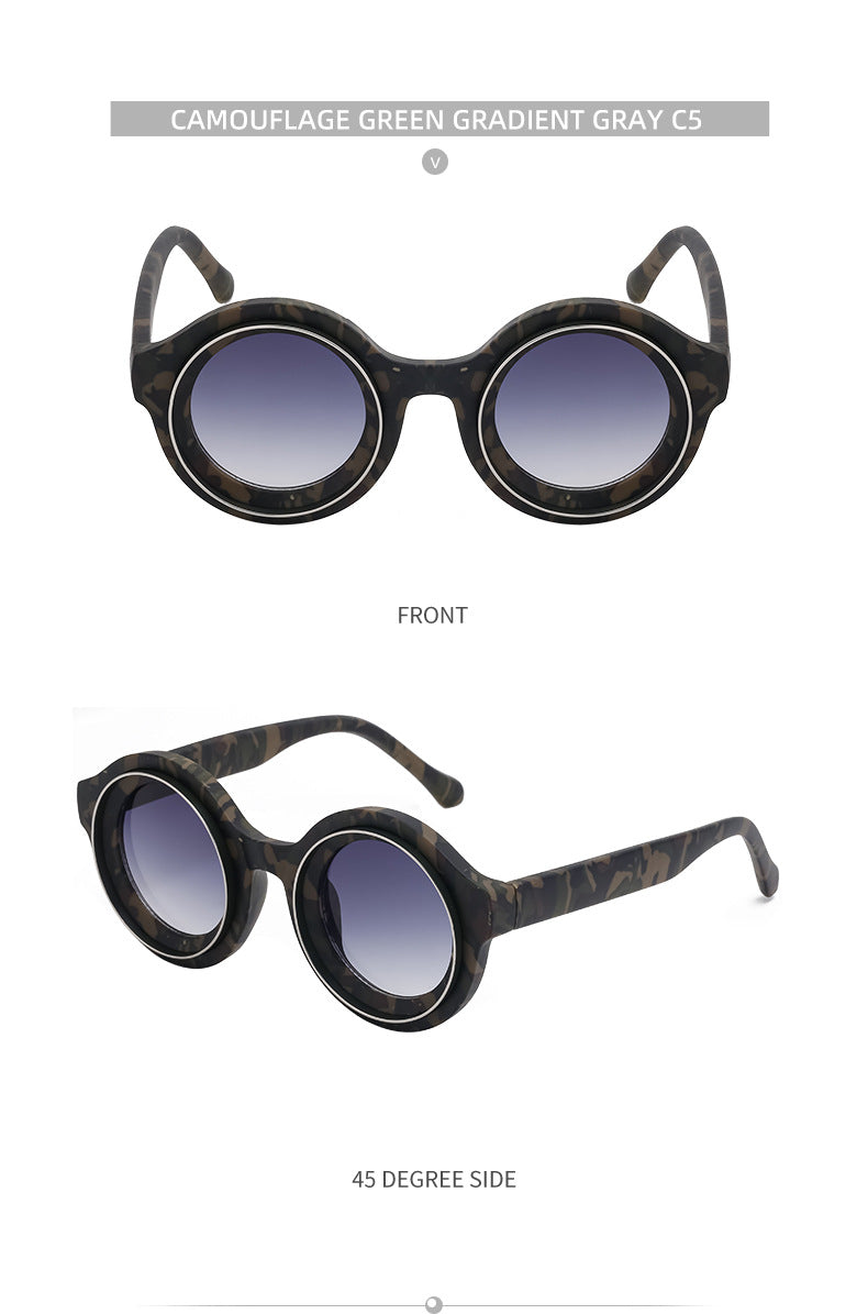 Sunglasses European and American Fashion Round Frame Sunglasses Men's High-end Sunglasses Men's Wholesale sunglasses