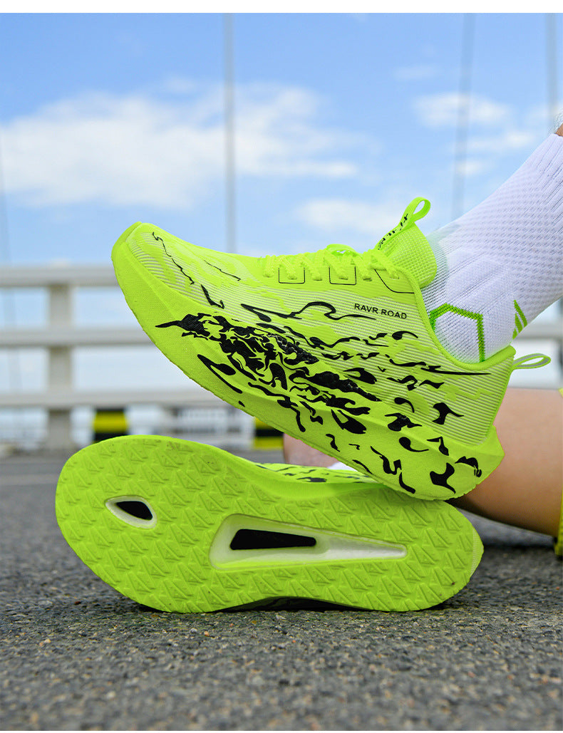 Autumn New Fashion Casual Double Mesh Thickened Sports Shoes with Real Carbon Plate High Elasticity Cushioning Marathon Lightweight Running Shoes