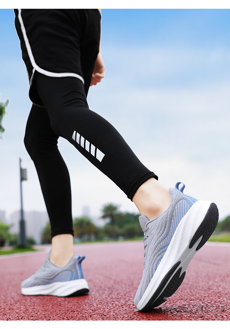 2024Chunxin Professional Running Shoes for Men and Women, Breathable Flyknit Mesh, Lightweight, Non-Slip, Student Physical Test Training Sports Shoes